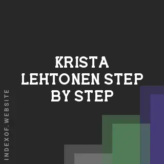 Krista Lehtonen Step-by-Step | Indexof