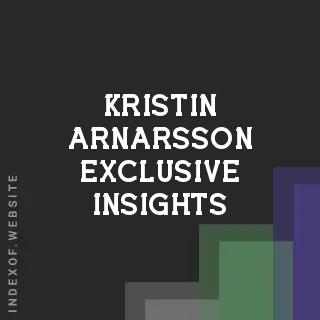 Kristin Arnarsson Exclusive Insights | Indexof