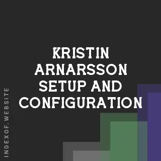 Kristin Arnarsson Setup and Configuration | Indexof