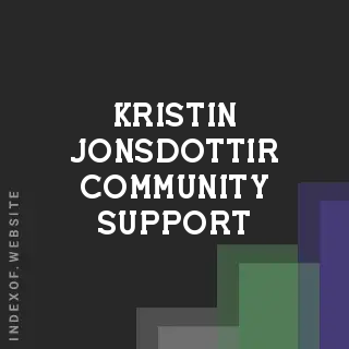 Kristin Jonsdottir Community Support | Indexof