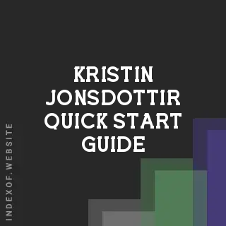 Kristin Jonsdottir Quick Start Guide | Indexof