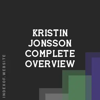 Kristin Jonsson Complete Overview | Indexof