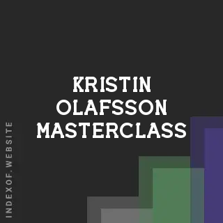 Kristin Olafsson Masterclass | Indexof