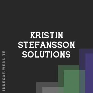 Kristin Stefansson Solutions | Indexof