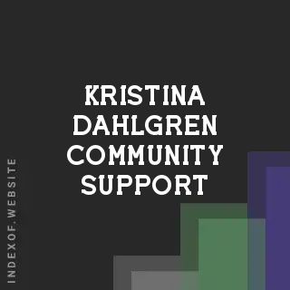 Kristina Dahlgren Community Support | Indexof