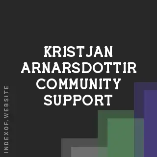 Kristjan Arnarsdottir Community Support | Indexof