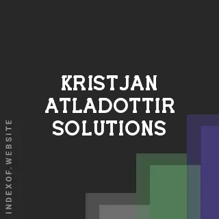 Kristjan Atladottir Solutions | Indexof