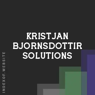 Kristjan Bjornsdottir Solutions | Indexof