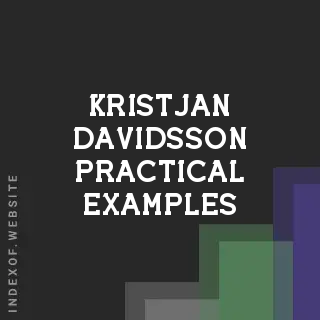 Kristjan Davidsson Practical Examples | Indexof