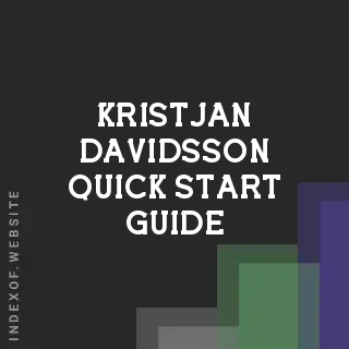Kristjan Davidsson Quick Start Guide | Indexof