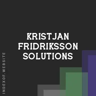 Kristjan Fridriksson Solutions | Indexof