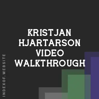 Kristjan Hjartarson Video Walkthrough | Indexof