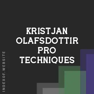 Kristjan Olafsdottir Pro Techniques | Indexof