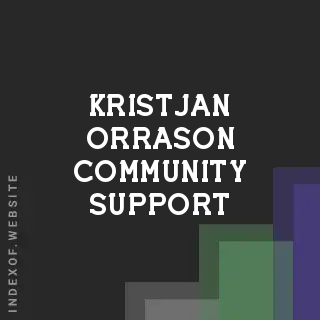 Kristjan Orrason Community Support | Indexof