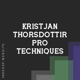 Kristjan Thorsdottir Pro Techniques | Indexof