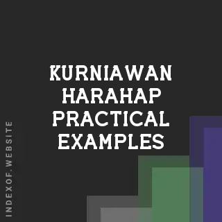 Kurniawan Harahap Practical Examples | Indexof