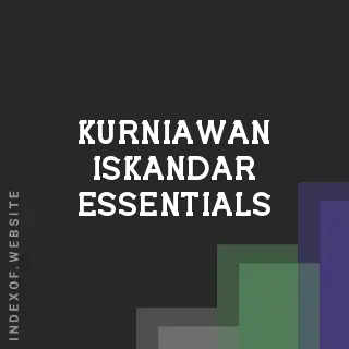 Kurniawan Iskandar Essentials | Indexof