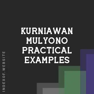 Kurniawan Mulyono Practical Examples | Indexof