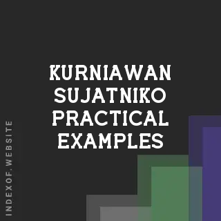 Kurniawan Sujatniko Practical Examples | Indexof