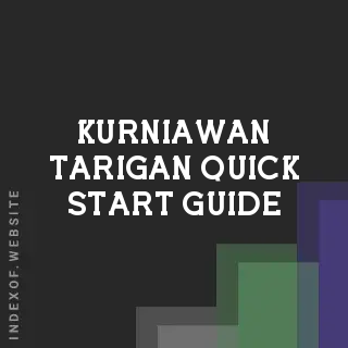 Kurniawan Tarigan Quick Start Guide | Indexof