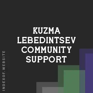 Kuzma Lebedintsev Community Support | Indexof