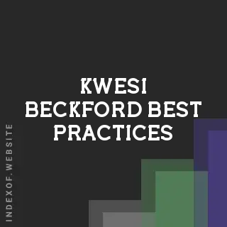 Kwesi Beckford Best Practices | Indexof