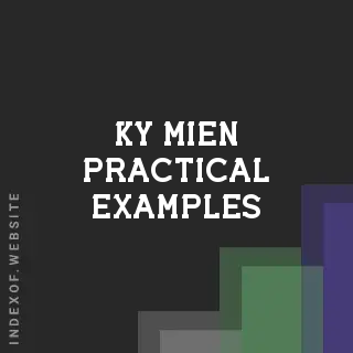 Ky Mien Practical Examples | Indexof