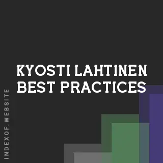 Kyosti Lahtinen Best Practices | Indexof