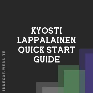 Kyosti Lappalainen Quick Start Guide | Indexof