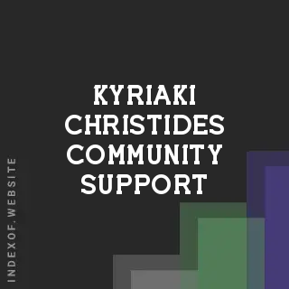 Kyriaki Christides Community Support | Indexof