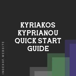 Kyriakos Kyprianou Quick Start Guide | Indexof