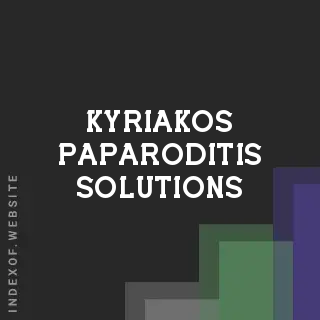 Kyriakos Paparoditis Solutions | Indexof