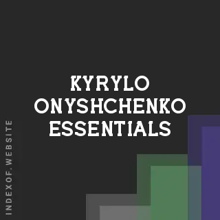 Kyrylo Onyshchenko Essentials | Indexof