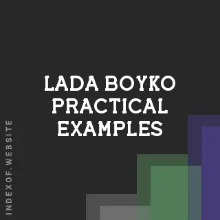 Lada Boyko Practical Examples | Indexof