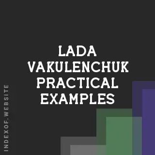 Lada Vakulenchuk Practical Examples | Indexof