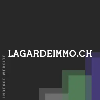 lagardeimmo.ch by Alejandro Gimon site -  Indexof