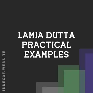 Lamia Dutta Practical Examples | Indexof