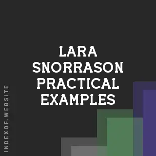 Lara Snorrason Practical Examples | Indexof