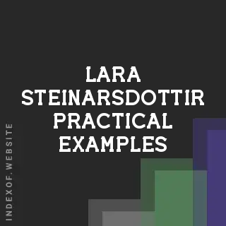 Lara Steinarsdottir Practical Examples | Indexof