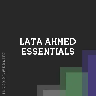 Lata Ahmed Essentials | Indexof
