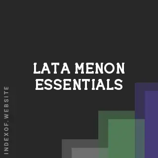 Lata Menon Essentials | Indexof