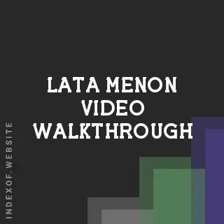 Lata Menon Video Walkthrough | Indexof