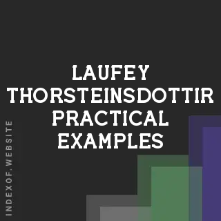 Laufey Thorsteinsdottir Practical Examples | Indexof