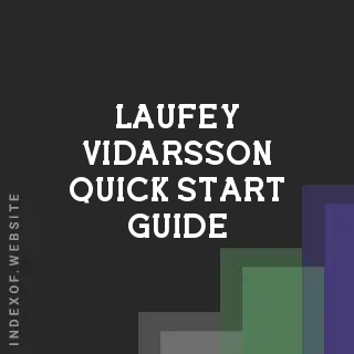 Laufey Vidarsson Quick Start Guide | Indexof