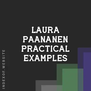 Laura Paananen Practical Examples | Indexof