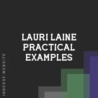 Lauri Laine Practical Examples | Indexof