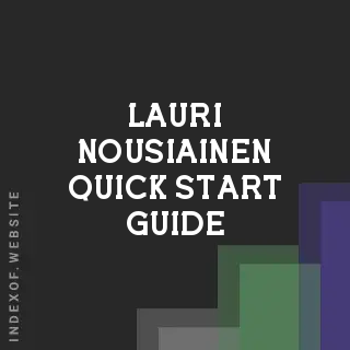 Lauri Nousiainen Quick Start Guide | Indexof