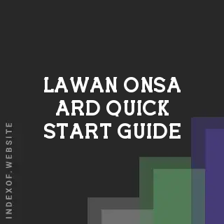 Lawan Onsa-ard Quick Start Guide | Indexof