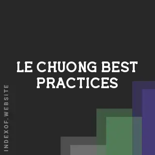 Le Chuong Best Practices | Indexof