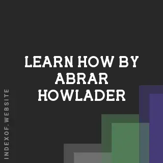 Learn How by Abrar Howlader | Indexof